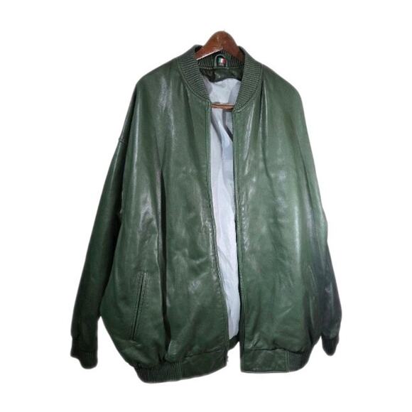 Lands' End Other - Vintage Rocco Tuscani Italian Lambskin Leather Bomber Jacket XXL 58in